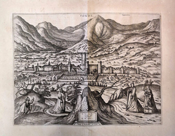 Ancient view of Fondi in the territory of Naples