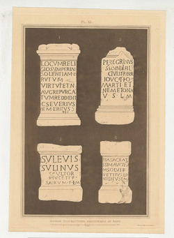 Four Roman altars with Latin inscriptions found at Bath