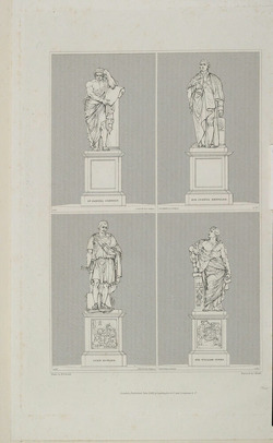 Monuments to Samuel Johnson, Joshua Reynolds, John Howard and Sir William Jones
