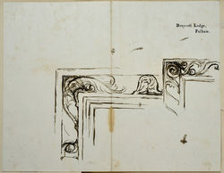 Two Designs for the upper left Corner of a Picture Frame
