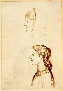 Two Studies of the Head of Annie Miller
