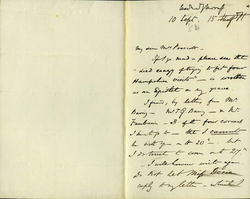 Letter from Lear to Mrs Prescott, Wednesday morning, 10 September