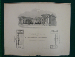 The Taylor Building and the University Galleries, with plans of the ground and first floors