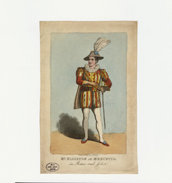 Portrait of Mr Elliston as Mercutio in Shakespeare's Romeo and Juliet