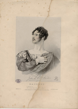 Portrait of J. L. Pritchard as Macduff in Shakespeare's Macbeth