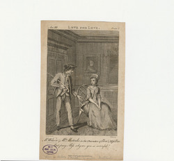 Portrait of Isabella Mattocks and Richard Wilson, in role as Miss Prue and Ben in Dryden's 'All for Love'