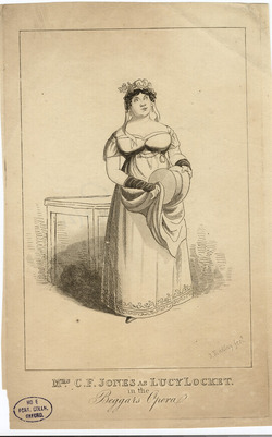 Portrait of Mrs C. F. Jones as Lucy Lockett in Gay's The Beggar's Opera