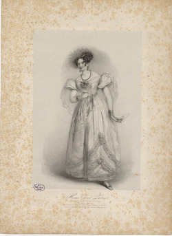 Portrait of Eliza Paton as Rosina in Rossini's The Barber of Seville