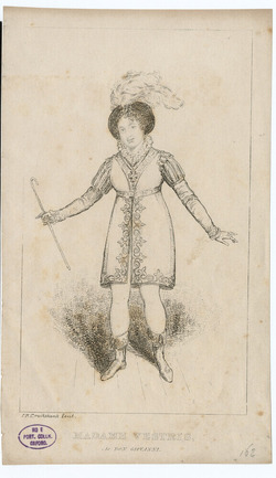 Portrait of Lucia Elizabeth Vestris (née Bartolozzi) in role as Don Giovanni