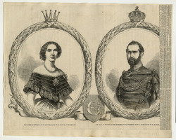 Double portrait of Carl XV and IV, King of Sweden and Norway and Louise of the Netherlands