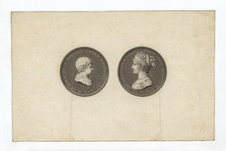 Medallion portraits of Maria Luisa, Queen Consort of Etruria and her son Charles II, Duke of Parma