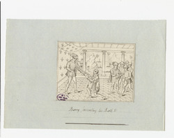 Giles Bonnet presenting his book to Charles VII, King of France