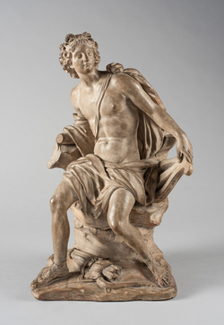 Apollo Seated, Holding His Lyre, Attentive to the Muses