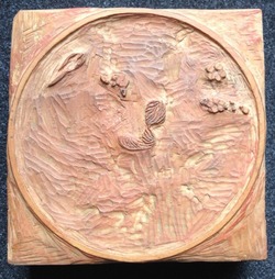 One of four blocks for Dans le Palais (In the Palace), illustration to 'Livre de Jade' by Gautier