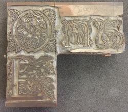 Woodblock for Initial letters F, O, U, P