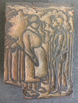 Recto: Woodblock for Peasant Man and Woman
Verso: unfinished head and shoulders of woman