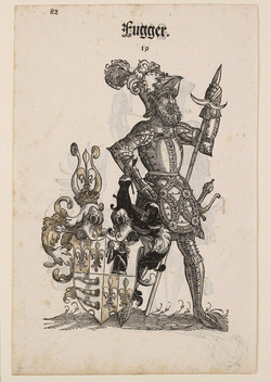 Recto: A Man in Armour with the Arms of Fugger 
Verso: A Man in Armour with the Arms of Hörlin