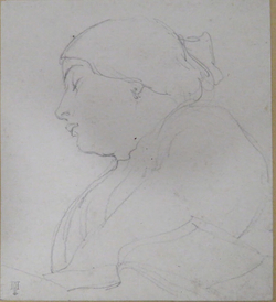 Study of the Head of a Woman, facing right