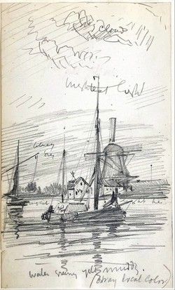 Windmill and boats