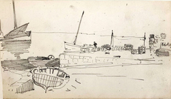 Small boats and fishing baskets