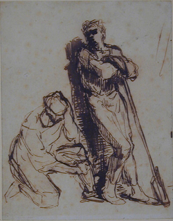 Two workers resting