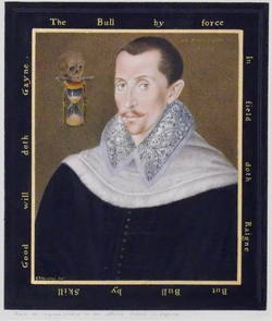 Small copy of a portrait of John Bull in Music School