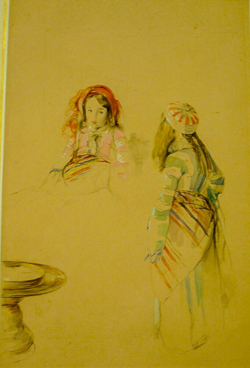 Study of two girls in Turkish costume