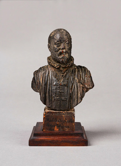 Bust of male figure, possibly self-portrait wearing the Cross of the Knights of Christ