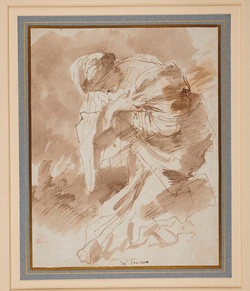 Study of a kneeling female figure