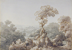 Landscape with a distant View of Tutbury Castle, Staffordshire