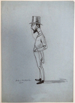 Portrait Caricature of Timothy Michael Healy M.P