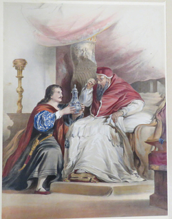 Benvenuto Cellini offering his Censer for the approval of Pope Paul III