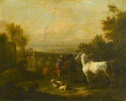 Landscape with a Drover, Cattle and Horses