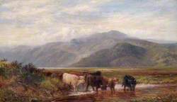 Landscape with Cattle Drinking