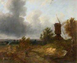 A Windmill by a Roadside