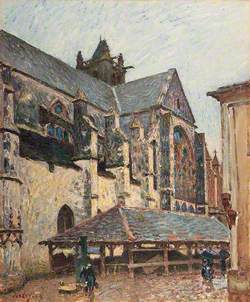 The Church at Moret in the Rain