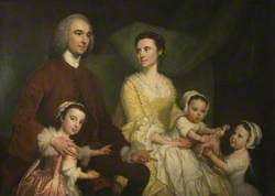 Dr Samuel Walthen with His Wife and Children
