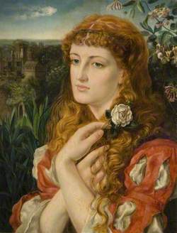 A Lady Holding a Rose