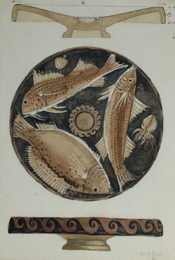 Roman Bowl with Fish Decoration