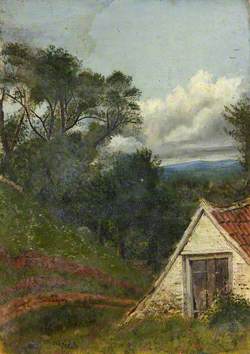Rustic Scene with Farmhouse