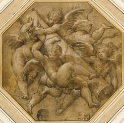 Angels supporting the Column of Christ's Passion