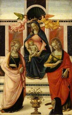 Virgin and Child Enthroned between Saint Ursula and Saint Catherine