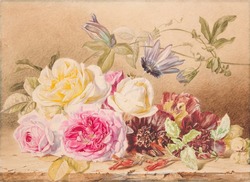 Flowers containing roses