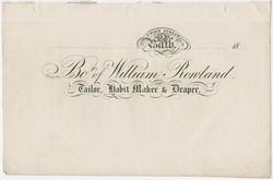 Bill head for William Rowland, Tailor, Habit Maker & Draper, Bath