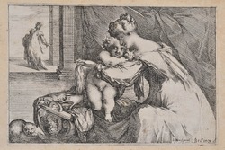 Virgin and Child with cradle