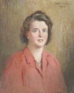 Mrs Flora Cooke Wearing a Red Blouse