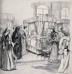 Queen Alexandra Visiting the Sick in the Patrick Ward, Dublin Hospital for the Dying, Ireland