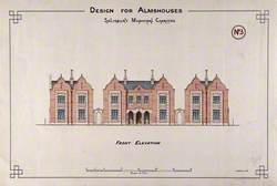 Almshouse, Salisbury: Front Elevation