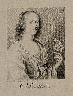 A Woman with a Flower; Representing the Sense of Smell