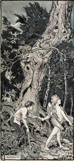 Cupid Leading a Crippled Boy through a Forest, Watched by Demons and Animals